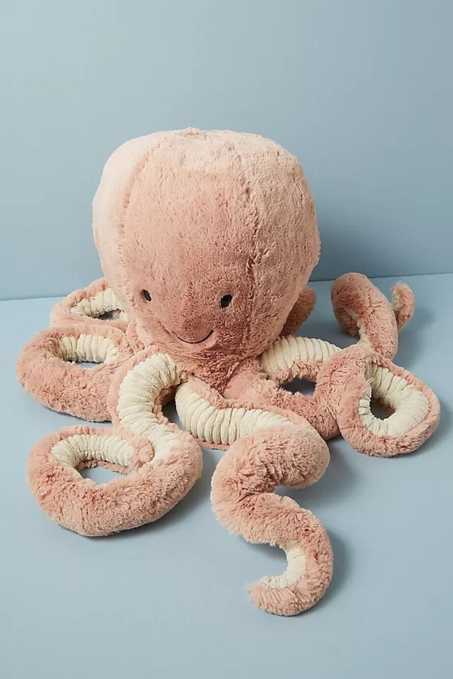 Jellycat Large Odell Octopus Stuffed Animal Plush Pink Rose Gold
